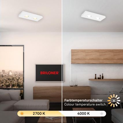 Briloner 3996026 - Світлодіодний точковий світильник CTS 2xLED/4W/230V 2700/4000K білий