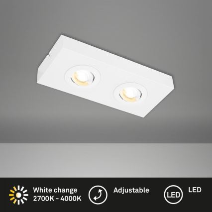Briloner 3996026 - Світлодіодний точковий світильник CTS 2xLED/4W/230V 2700/4000K білий