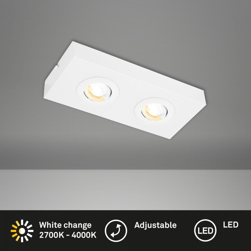 Briloner 3996026 - Світлодіодний точковий світильник CTS 2xLED/4W/230V 2700/4000K білий