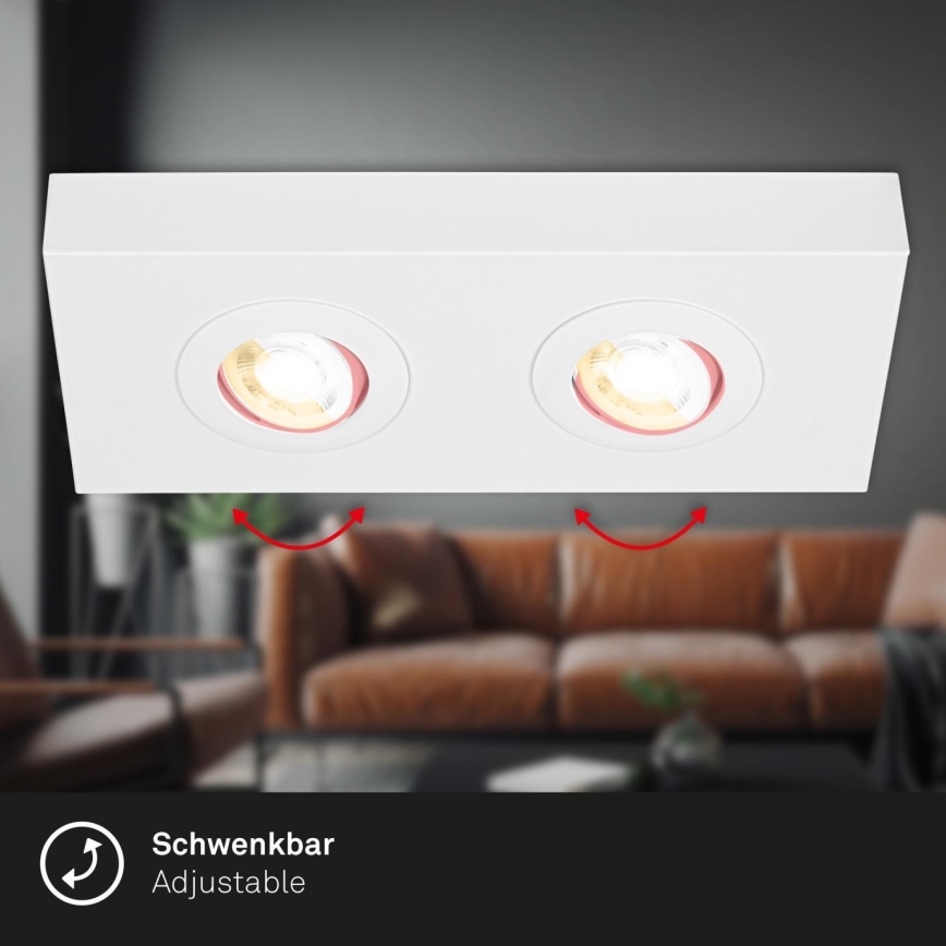 Briloner 3996026 - Світлодіодний точковий світильник CTS 2xLED/4W/230V 2700/4000K білий