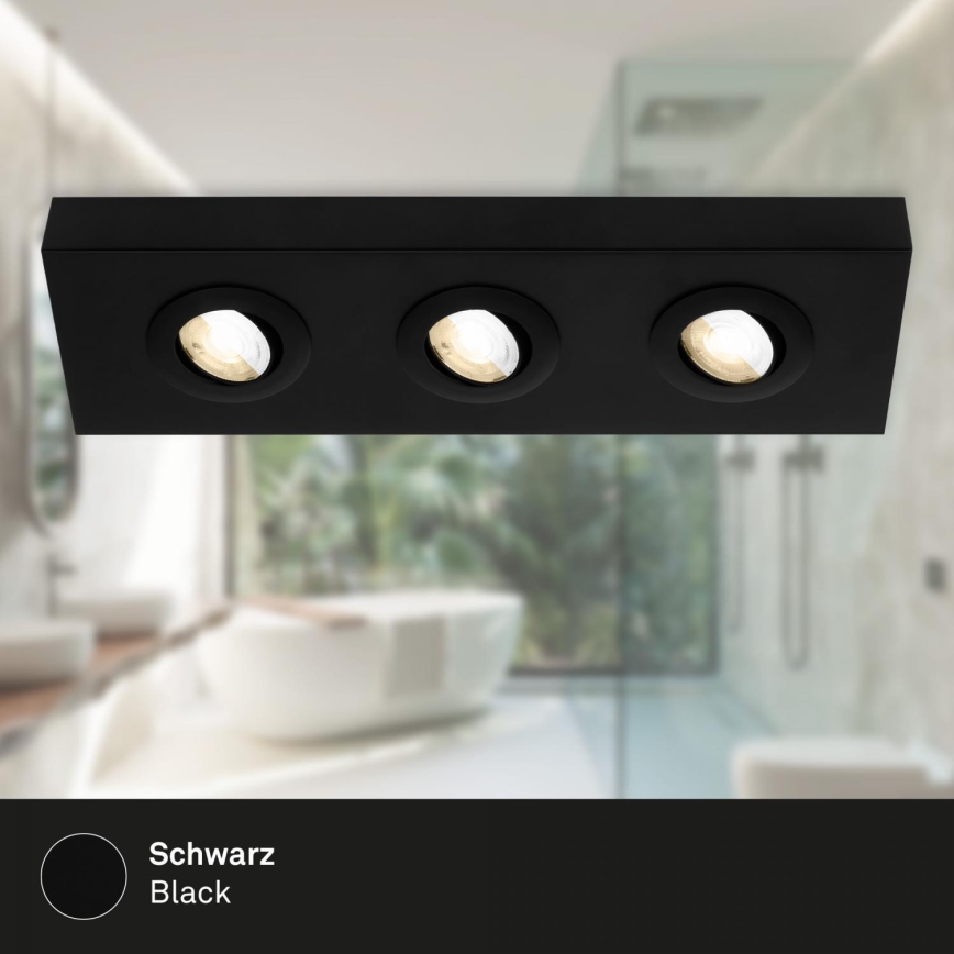 Briloner 3996035 - Світлодіодний точковий світильник CTS 3xLED/4W/230V 2700/4000K чорний