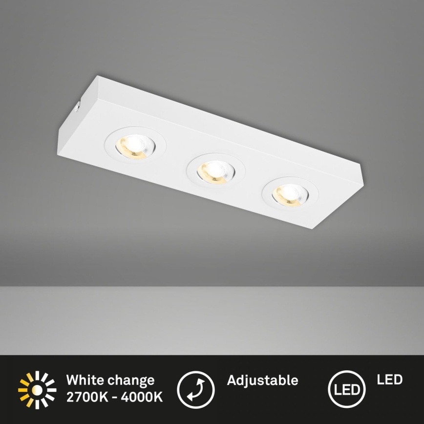 Briloner 3996036 - Світлодіодний точковий світильник CTS 3xLED/4W/230V 2700/4000K білий