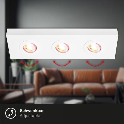 Briloner 3996036 - Світлодіодний точковий світильник CTS 3xLED/4W/230V 2700/4000K білий