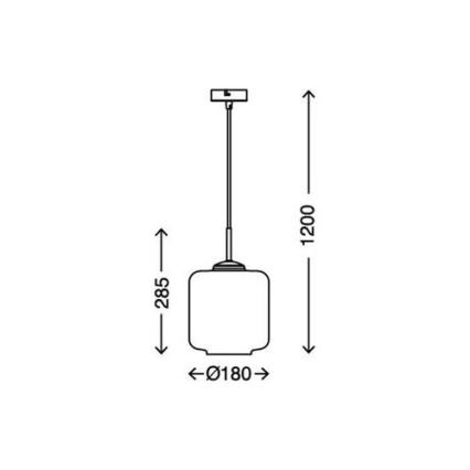 Briloner 4011-017 - Підвісна люстра 1xE27/40W/230V