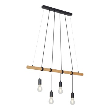 Briloner 4015045 - Подвесная люстра 4xE27/25W/230V каучуковое дерево