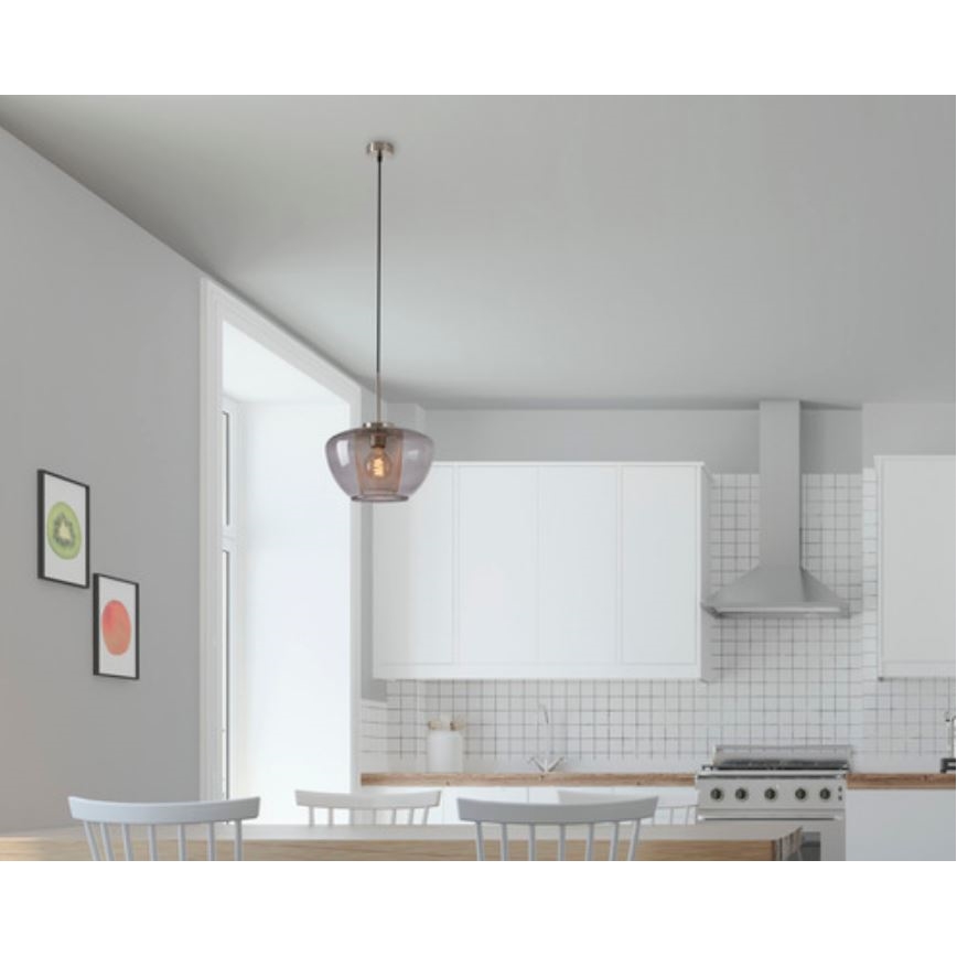 Briloner 4016-014 - Підвісна люстра SEVENTIES 1xE27/40W/230V прозорий