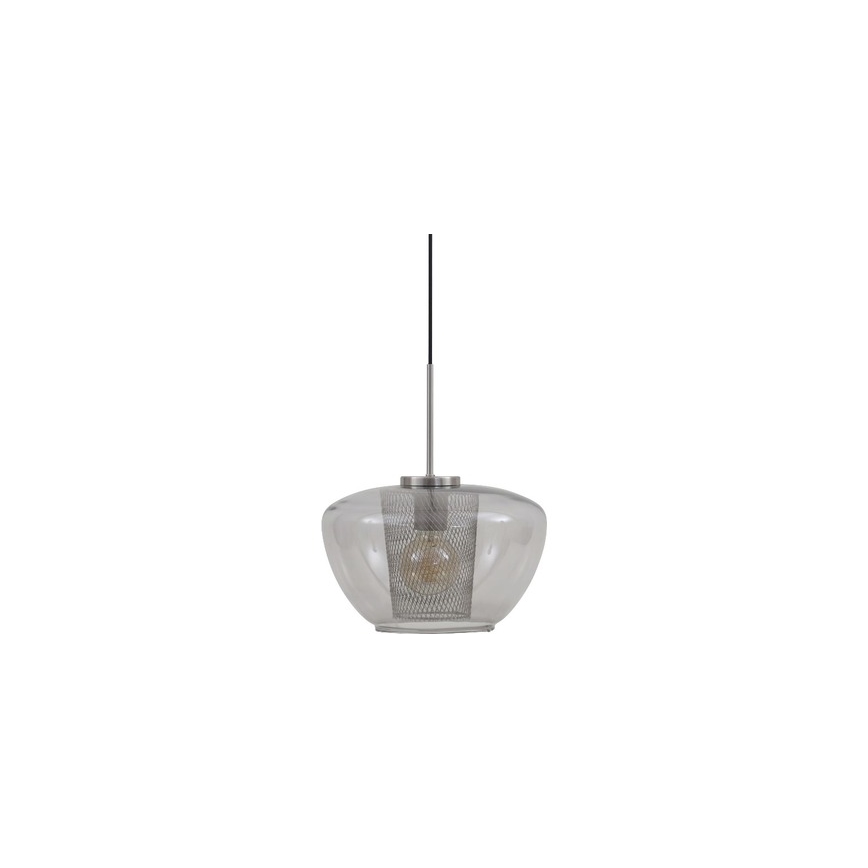 Briloner 4016-014 - Подвесной светильник на тросе SEVENTIES 1xE27/40W/230V дымчато-серый
