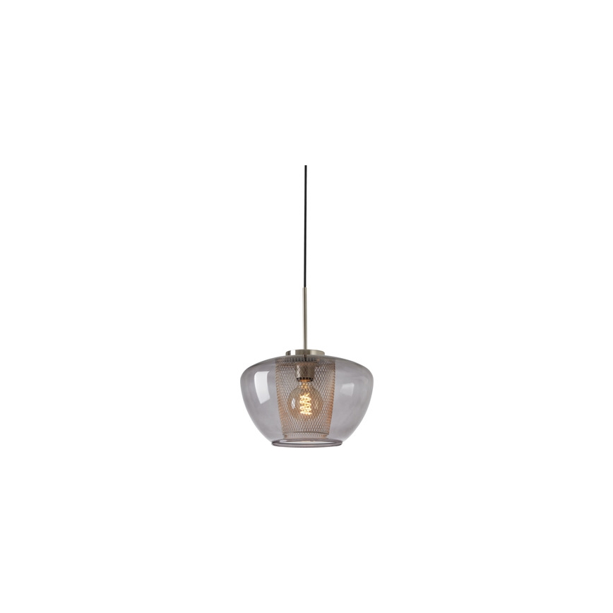 Briloner 4016-014 - Подвесной светильник на тросе SEVENTIES 1xE27/40W/230V дымчато-серый