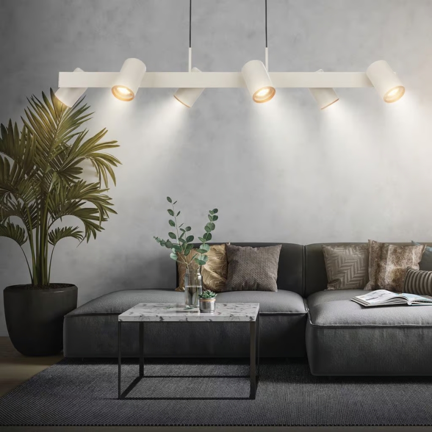 Briloner 4058064 - Підвісна люстра на тросі ERA 6xGU10/10W/230V кремова