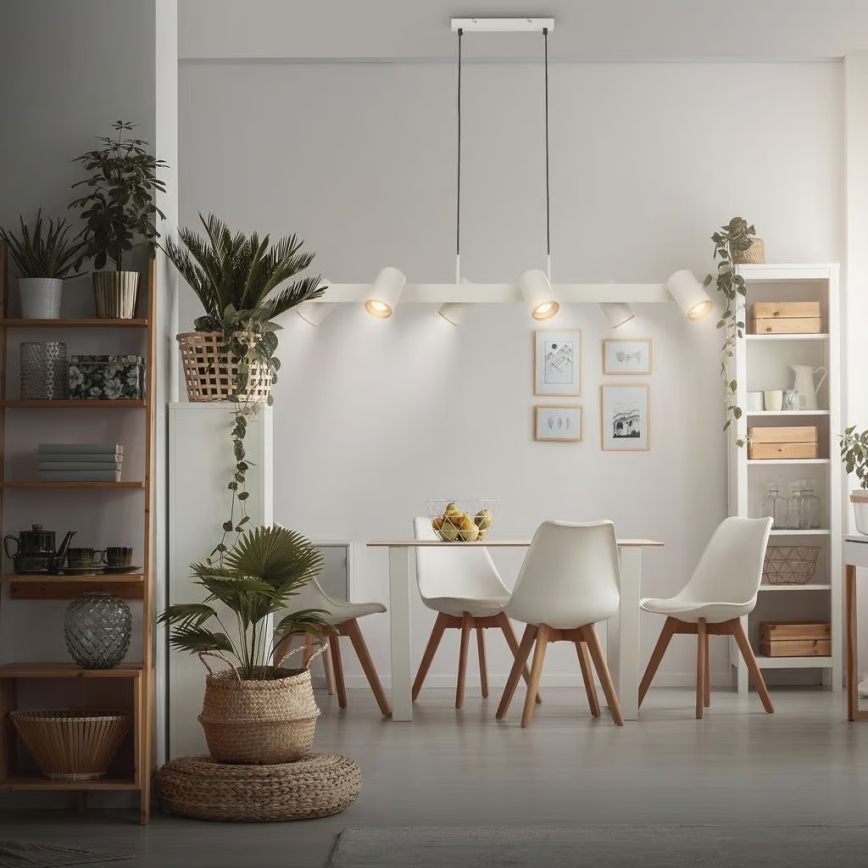 Briloner 4058064 - Підвісна люстра на тросі ERA 6xGU10/10W/230V кремова