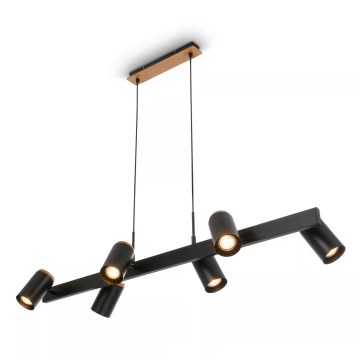 Briloner 4059065 - Підвісна люстра ERA на тросі 6xGU10/10W/230V, чорна