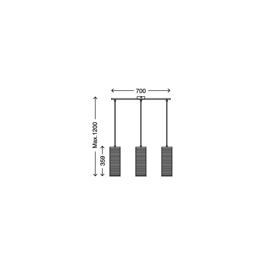 Briloner 4313-038 - Люстра на тросе 3xE27/60W/230V