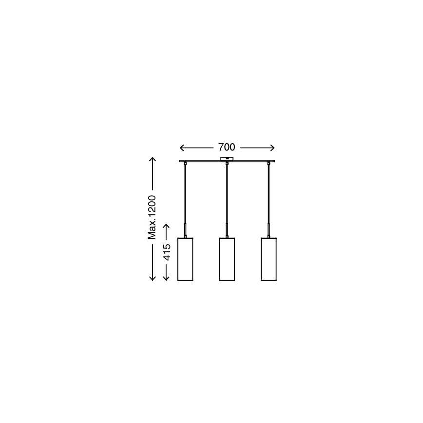 Briloner 4712-034 - Люстра на тросе 3xE27/25W/230V