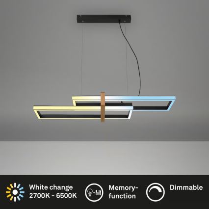 Briloner 4768015 - LED-люстра на тросі з регулюванням яскравості LED/44W/230V 2700-6500K + пульт дистанційного керування