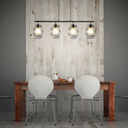 Briloner 4871-045 - Підвісна люстра на тросі 4xE27/60W/230V