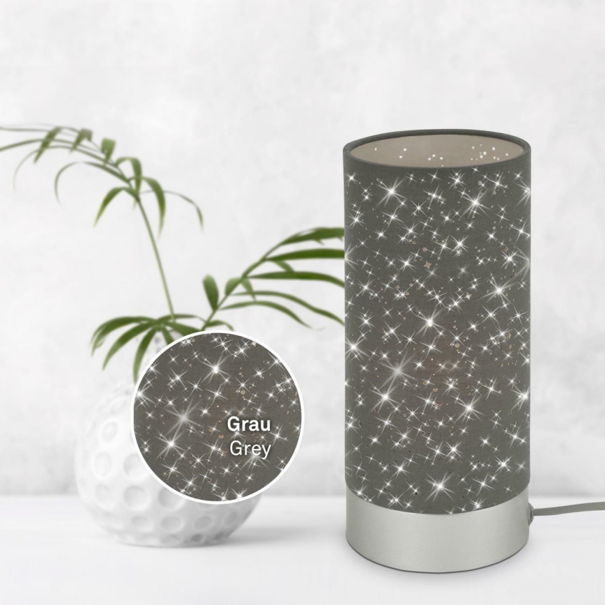 Briloner 7028-014 - Настільна лампа STARRY SKY 1xE14/25W/230V сірий