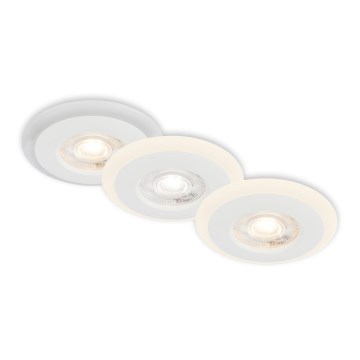 Briloner 7039036 - НАБОР из 3 LED-встраиваемых светильников для ванной 3xLED/5W/230V IP44 белый
