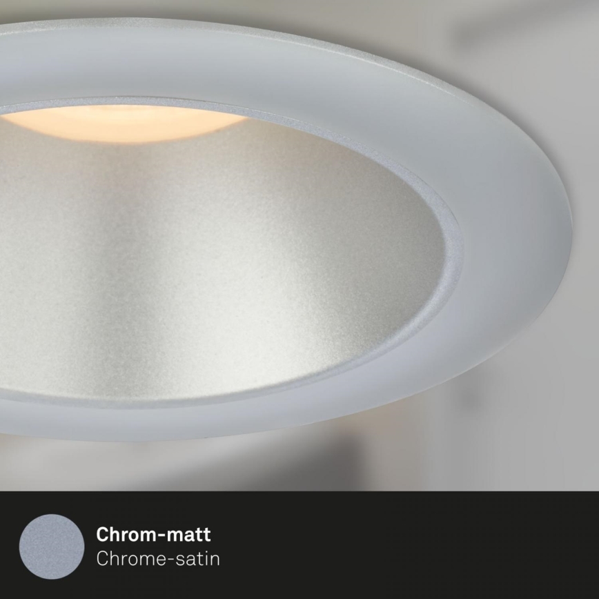 Briloner 7041-034 - НАБІР 3x Вбудований стельовий LED світильник для ванної LED/4,9W/230V IP44 срібний