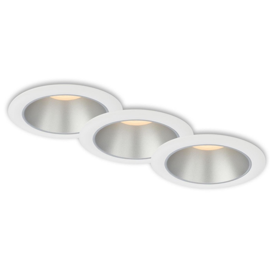 Briloner 7041-036 - НАБОР 3x Светодиодный встроенный светильник для ванной комнаты LED/4,9W/230V IP44 белый