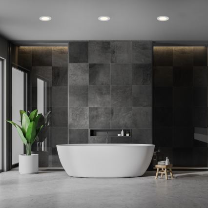 Briloner 7049014 - LED з регулюванням яскравості вбудований світильник для ванної кімнати LED/6W/230V 3000K IP44 матовий хром