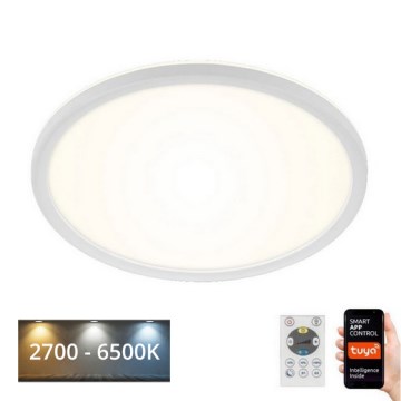 Briloner 7058-016 - Светодиодный светильник с регулированием яркости SLIM LED/18W/230V 2700-6500K Wi-Fi Tuya + дистанционное управление