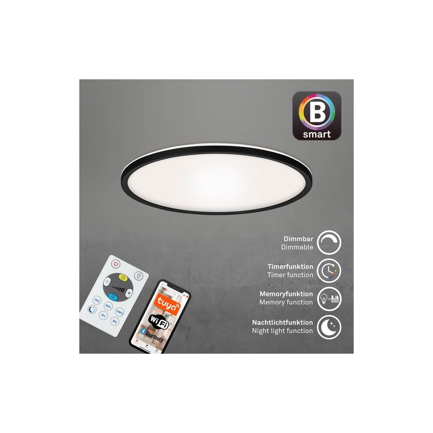 Briloner 7059-015 - Светодиодный потолочный светильник с регулированием яркости SLIM LED/22W/230V 2700-6500K Wi-Fi Tuya + дистанционное управление