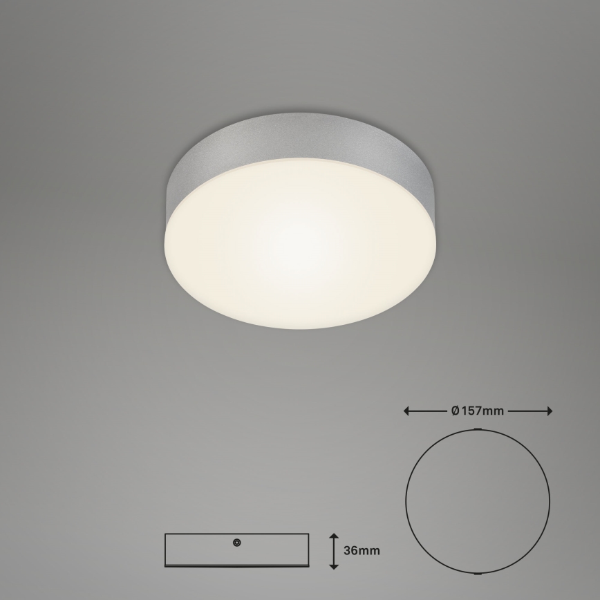 Briloner 7064014 - Стельовий LED світильник FLAME LED/11W/230V срібний