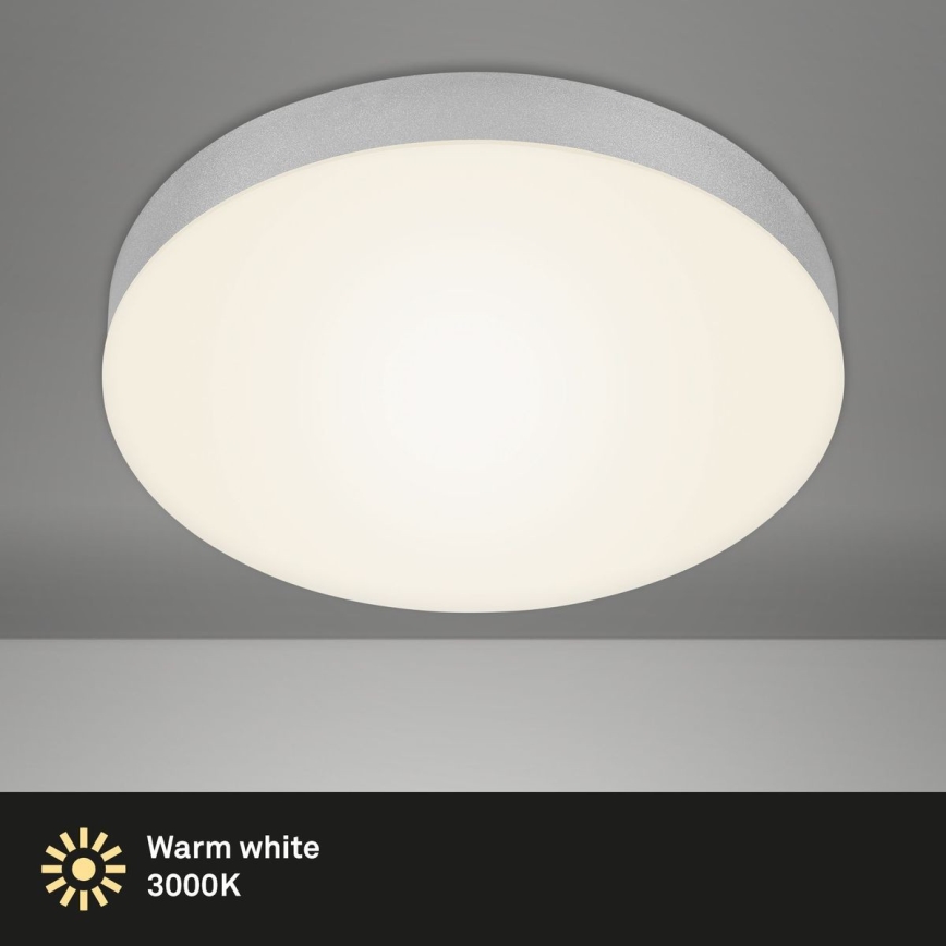 Briloner 7066-014 - Стельовий LED світильник FLAME LED/21W/230V 3000K срібний діаметр 28,7 см