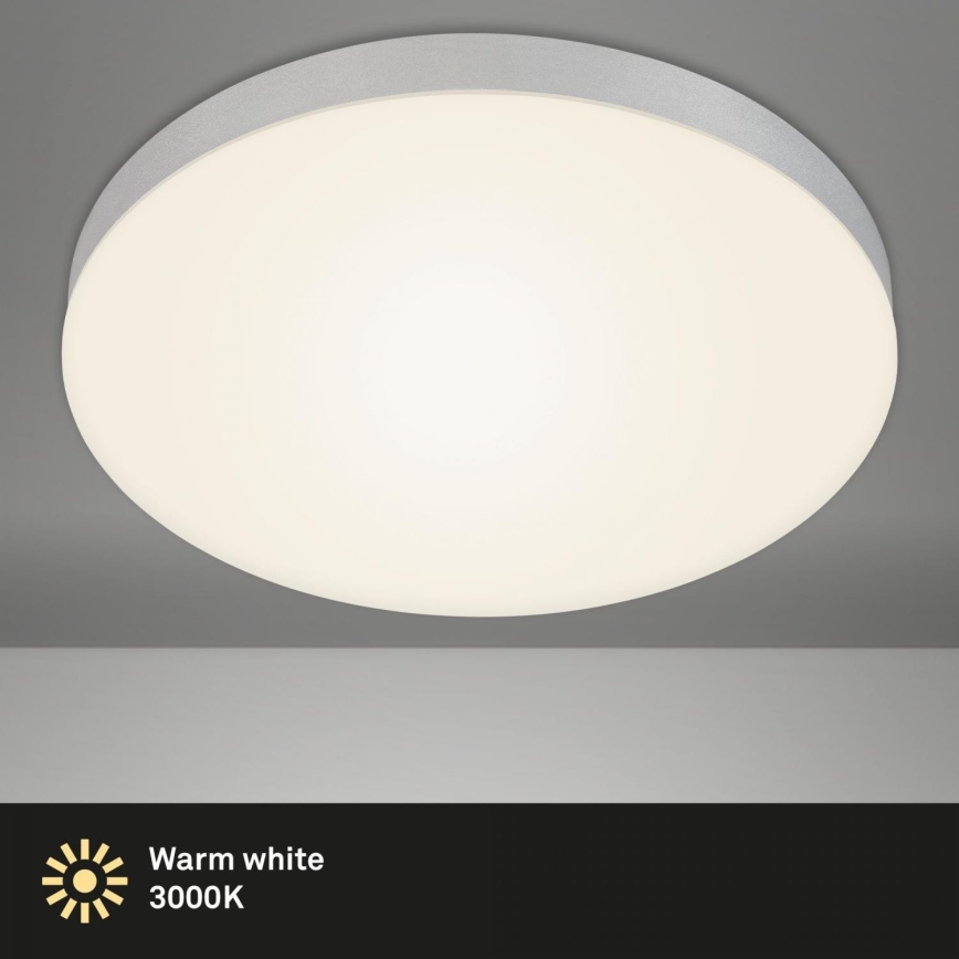 Briloner 7068-014 - Стельовий LED світильник FLAME LED/24,5W/230V 3000K діаметр 38 см срібний