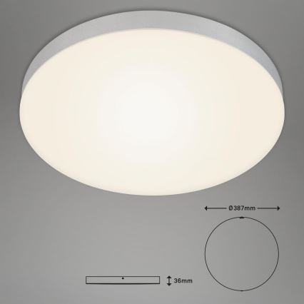 Briloner 7068-014 - Стельовий LED світильник FLAME LED/24,5W/230V 3000K діаметр 38 см срібний