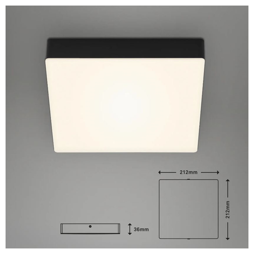 Briloner 7070-015 - Светодиодный потолочный светильник FLAME LED/16W/230V черный