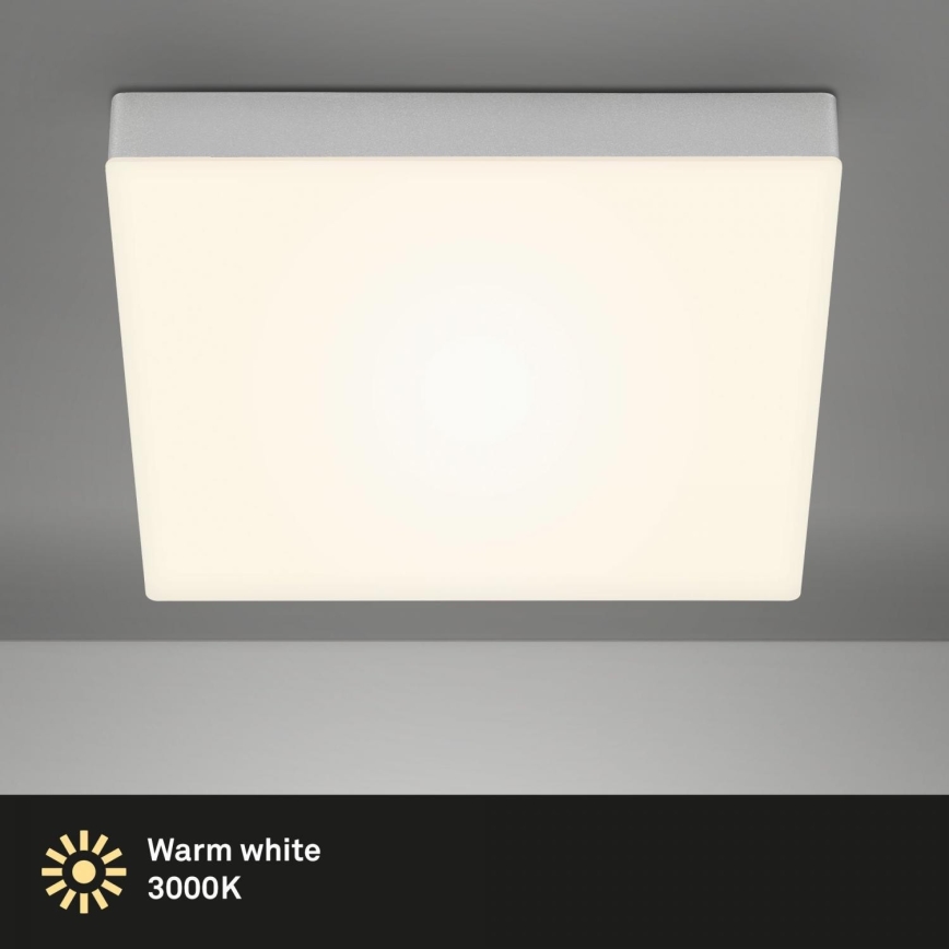 Briloner 7071-014 - Стельовий LED світильник FLAME LED/21W/230V 3000K 28,7x28,7 см срібний