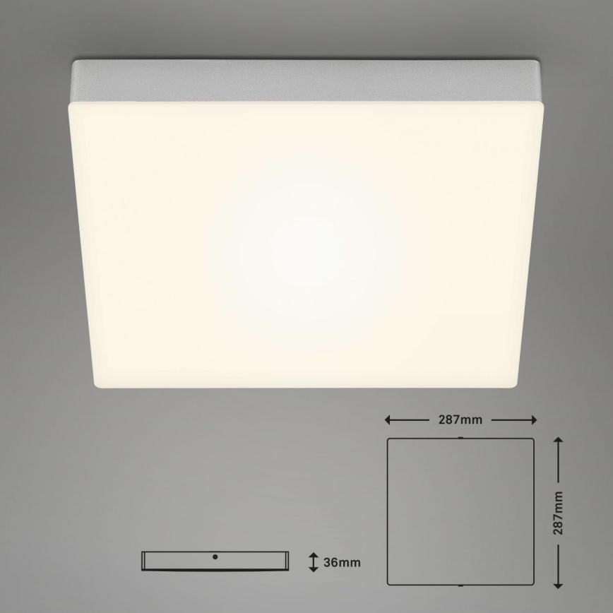 Briloner 7071-014 - Стельовий LED світильник FLAME LED/21W/230V 3000K 28,7x28,7 см срібний