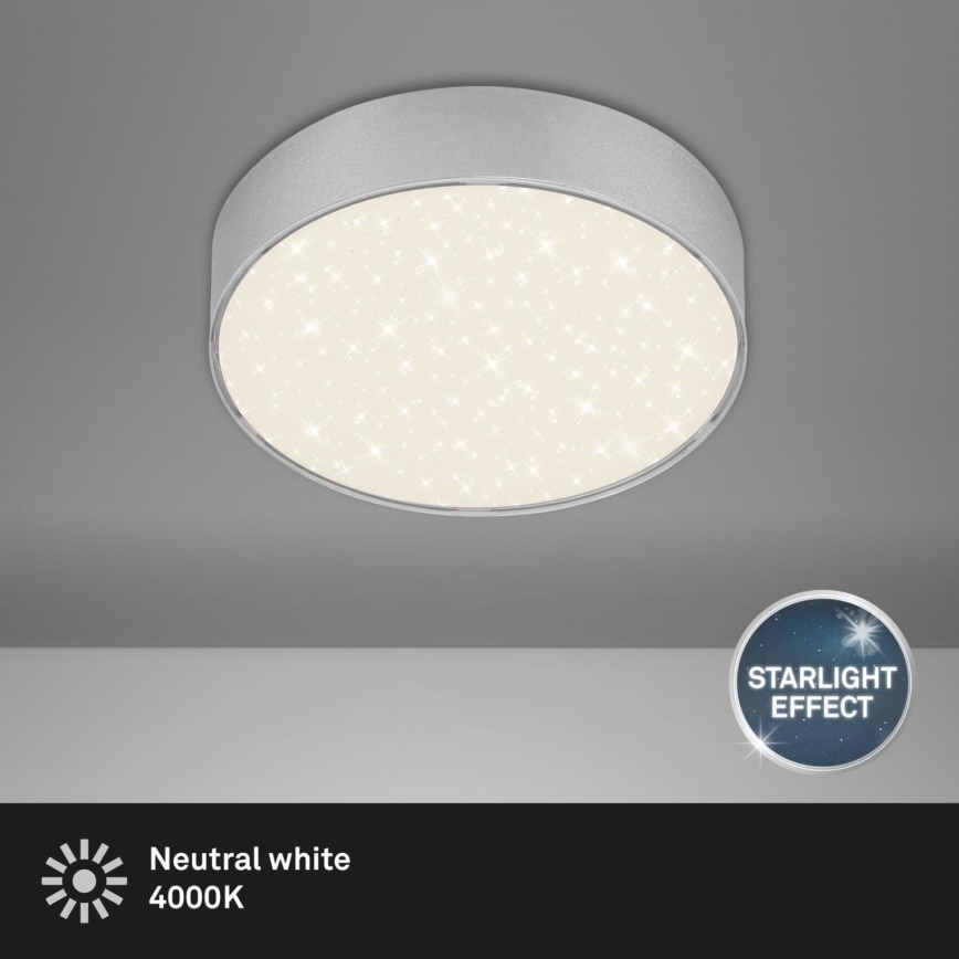 Briloner 7072-414 - Светодиодный потолочный светильник STAR SKY LED/11W/230V 4000K диаметр 15 см серебристый