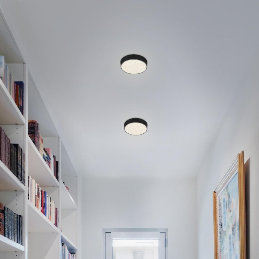 Briloner 7072-415 - Светодиодный потолочный светильник STAR SKY LED/11W/230V 4000K диаметр 15 см черный