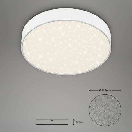 Briloner 7073-416 - Светодиодный потолочный светильник STAR SKY LED/16W/230V 4000K диаметр 21 см белый