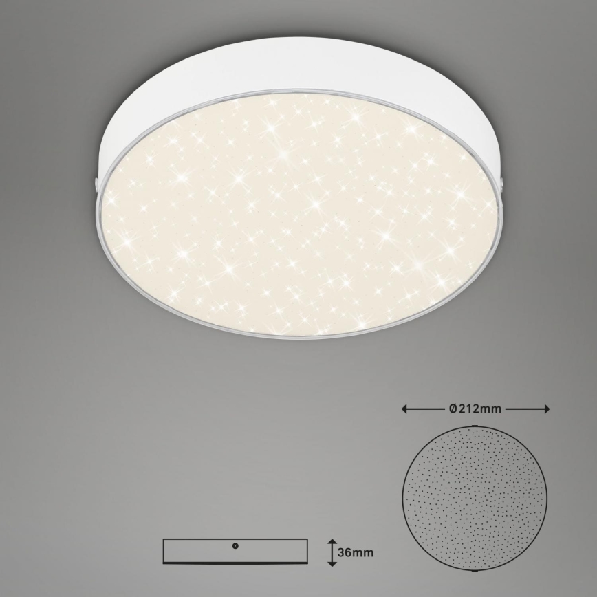 Briloner 7073-416 - Светодиодный потолочный светильник STAR SKY LED/16W/230V 4000K диаметр 21 см белый