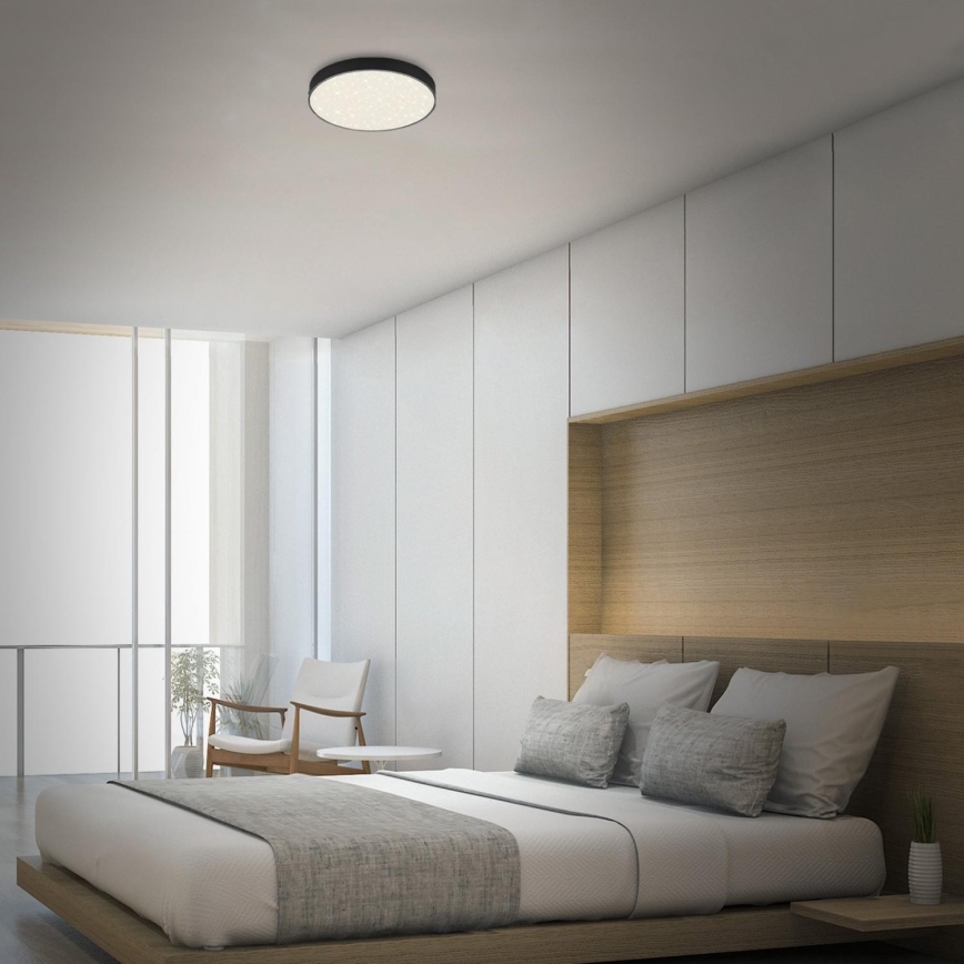 Briloner 7074-415 - Стельовий LED світильник STAR SKY LED/21W/230V 4000K діаметр 28 см чорний