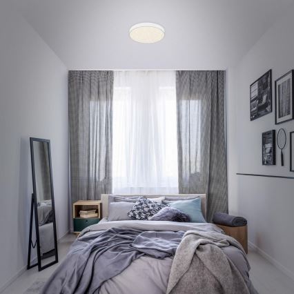 Briloner 7074-416 - Стельовий LED світильник STAR SKY LED/21W/230V 4000K діаметр 28 см білий