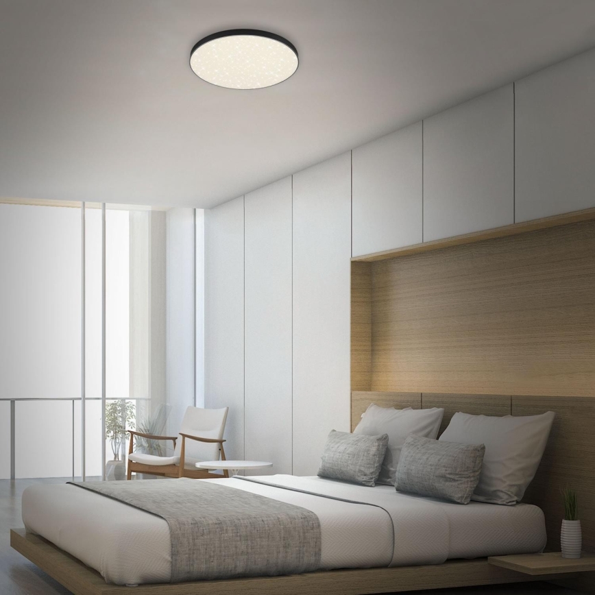 Briloner 7075-415 - Стельовий LED світильник STAR SKY LED/24,5W/230V 4000K діаметр 38 см чорний
