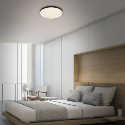 Briloner 7075-415 - Светодиодный потолочный светильник STAR SKY LED/24,5W/230V 4000K диаметр 38 см черный