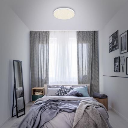 Briloner 7075-416 - Стельовий LED світильник STAR SKY LED/24,5W/230V 4000K діаметр 38 см білий