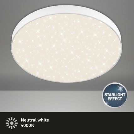 Briloner 7075-416 - Стельовий LED світильник STAR SKY LED/24,5W/230V 4000K діаметр 38 см білий