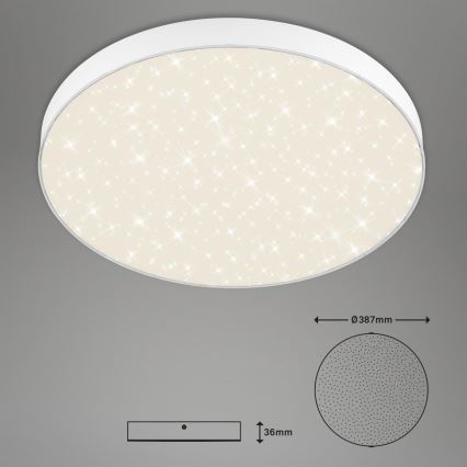 Briloner 7075-416 - Стельовий LED світильник STAR SKY LED/24,5W/230V 4000K діаметр 38 см білий