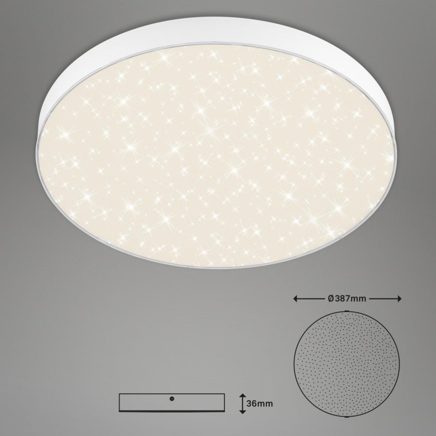 Briloner 7075-416 - Стельовий LED світильник STAR SKY LED/24,5W/230V 4000K діаметр 38 см білий