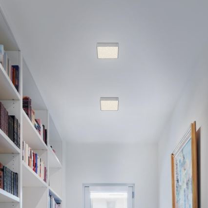 Briloner 7076-414 - Стельовий LED світильник STAR SKY LED/11W/230V 4000K 15x15 см срібний