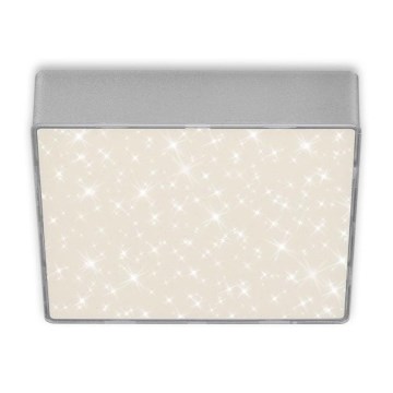 Briloner 7076-414 - Стельовий LED світильник STAR SKY LED/11W/230V 4000K 15x15 см срібний