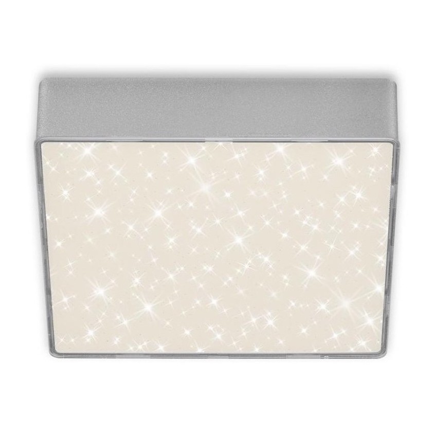 Briloner 7076-414 - Стельовий LED світильник STAR SKY LED/11W/230V 4000K 15x15 см срібний