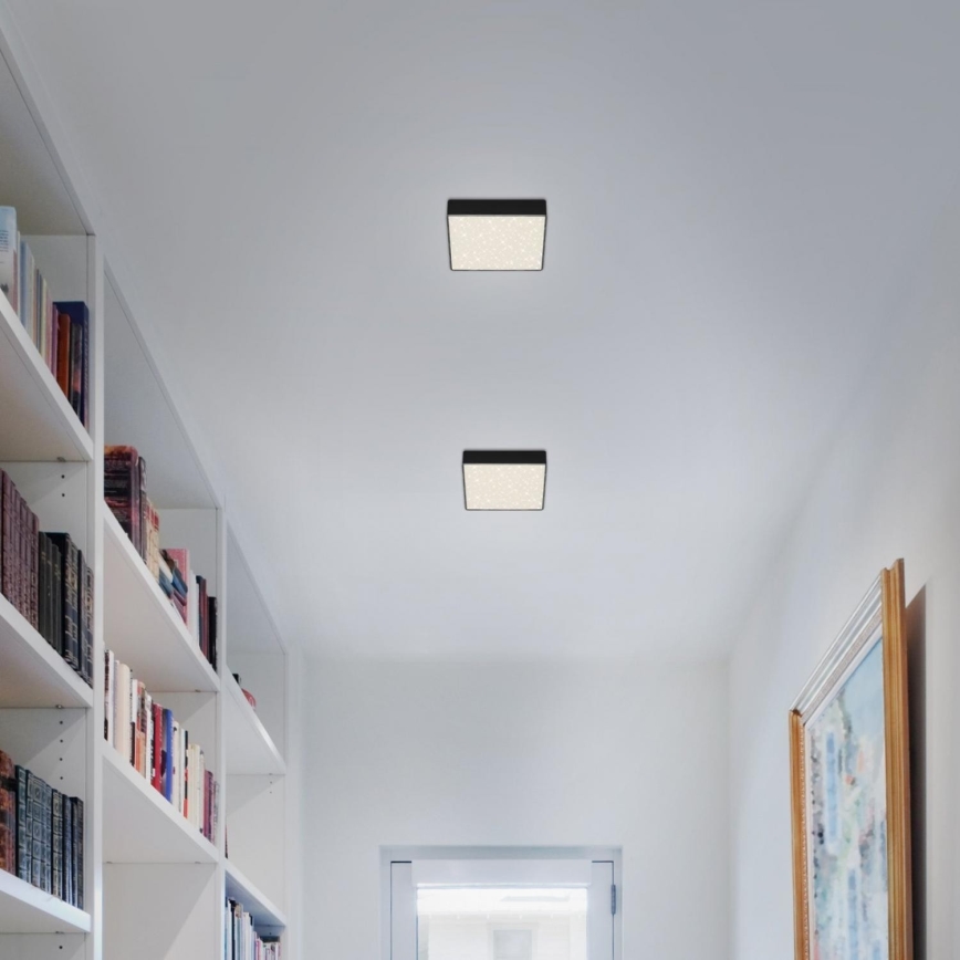 Briloner 7076-415 - Стельовий LED світильник STAR SKY LED/11W/230V 4000K 15x15 см чорний