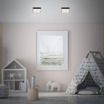 Briloner 7076-415 - Стельовий LED світильник STAR SKY LED/11W/230V 4000K 15x15 см чорний